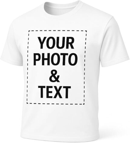 Custom T-Shirt – Upload Photo & Add Text | Personalized Tee for Men & Women | Front & Back Print | 100% Cotton | Gift for Birthdays, Couples, Family & Business(Bundle of 10 products))