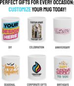 Personalized Ceramic Coffee Mug – Custom Photo, Text & Logo Print Cup (11 oz / 15 oz)(Bunfle of 10) - Image 4