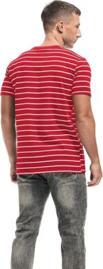 VEIISAR Men’s Crewneck Striped T-Shirt | Soft Stretch Cotton Casual Tee | Breathable Fitted Short Sleeve Fashion Shirt for Men(Bundle of 7 Products) - Image 2